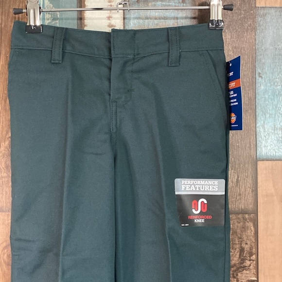 Dickies boys green classic fit straight leg pants - Picture 2 of 11